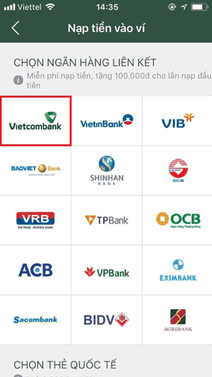 Liên kết MoMo với Vietcombank - 1